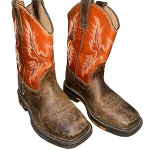 ARIAT BOYS' EARTH WORKHOG® WESTERN BOOTS - SQUARE TOE $120